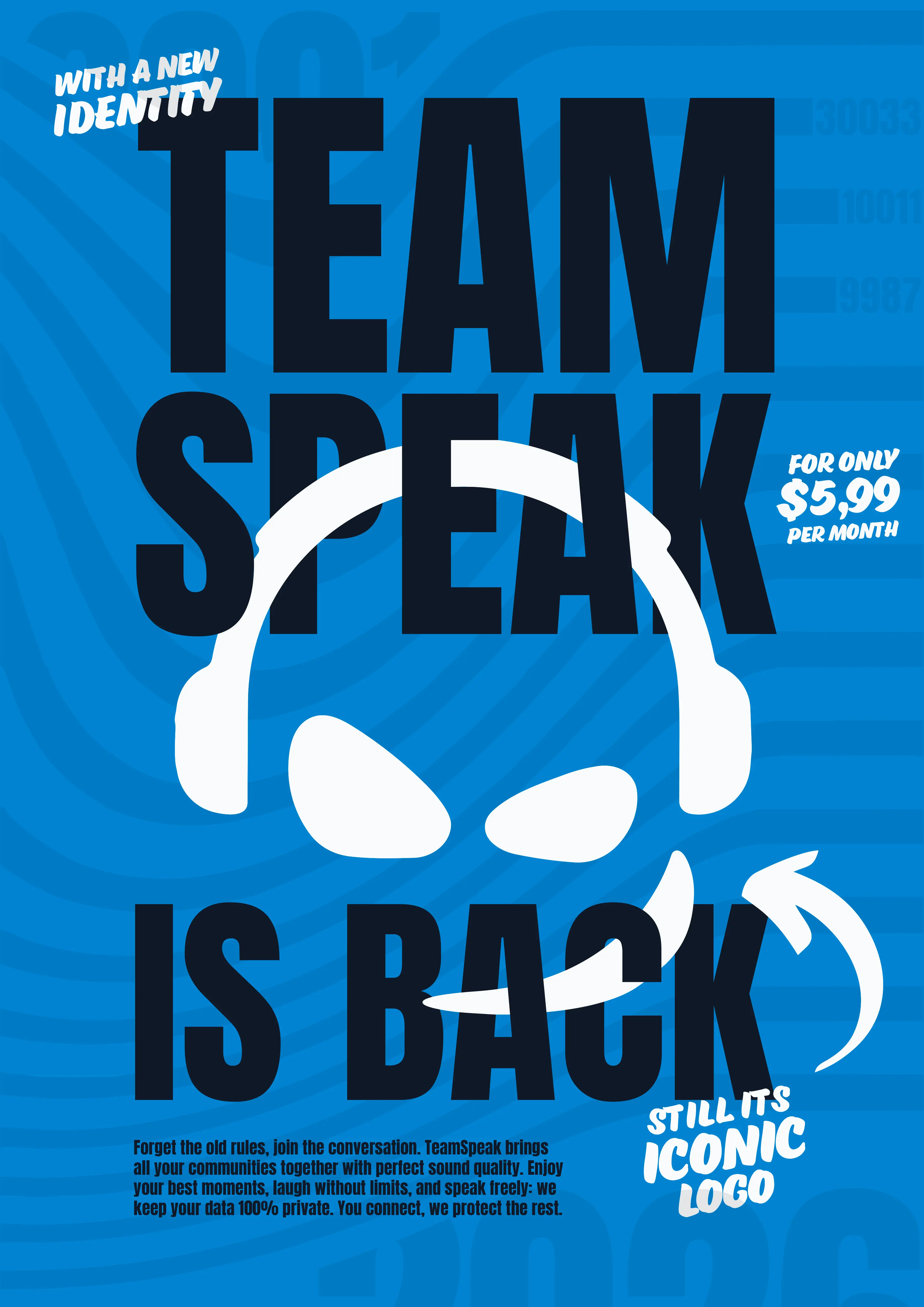 TeamSpeak — Affiche bleue